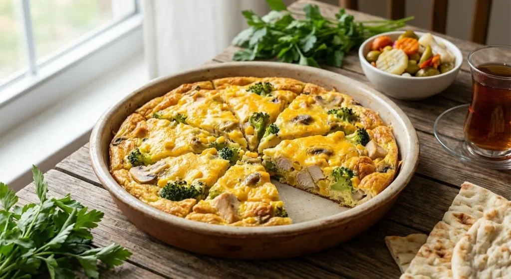 تصویر مرتبط با طرز تهیه کوکوی مرغ و تره فرنگی؛ شام سبک و خوشطعم در خانه