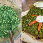 آب انداختن کوکو سبزی؛ تصویر کوکو سبزی بافت منسجم و طلایی