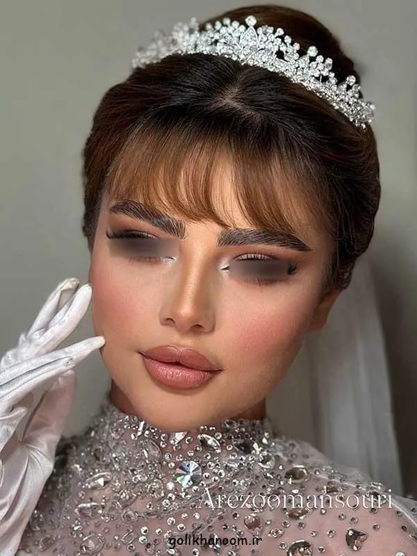 تصویر مرتبط با مدل موی عروس چتری؛ ظرافت و جذابیت در استایل عروسی