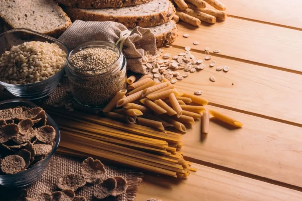 نمایی از محصولات غذایی تهیه شده از غلات