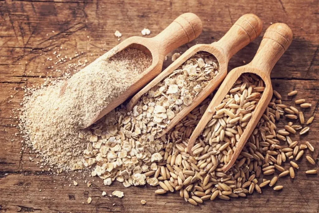 تصویری از غلات در ظروف شیشهای