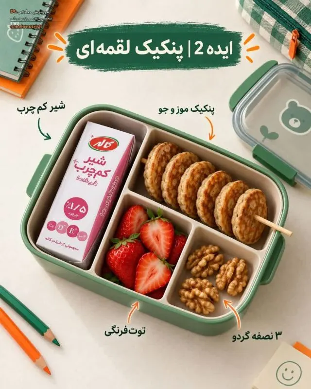 خوراکی‌های ساده و قابل حمل برای مدرسه