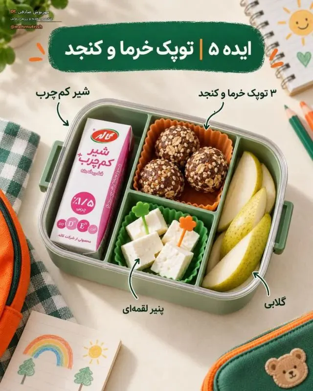 خوراکی‌های متنوع و مناسب برای مدرسه