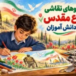 نمونه نقاشی دفاع مقدس با طرح‌های ساده و رنگ‌آمیزی برای کودکان