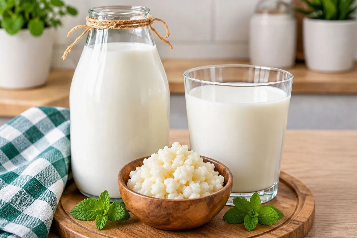 قارچ کفیر پربیوتیک آماده برای تهیه نوشیدنی کفیر