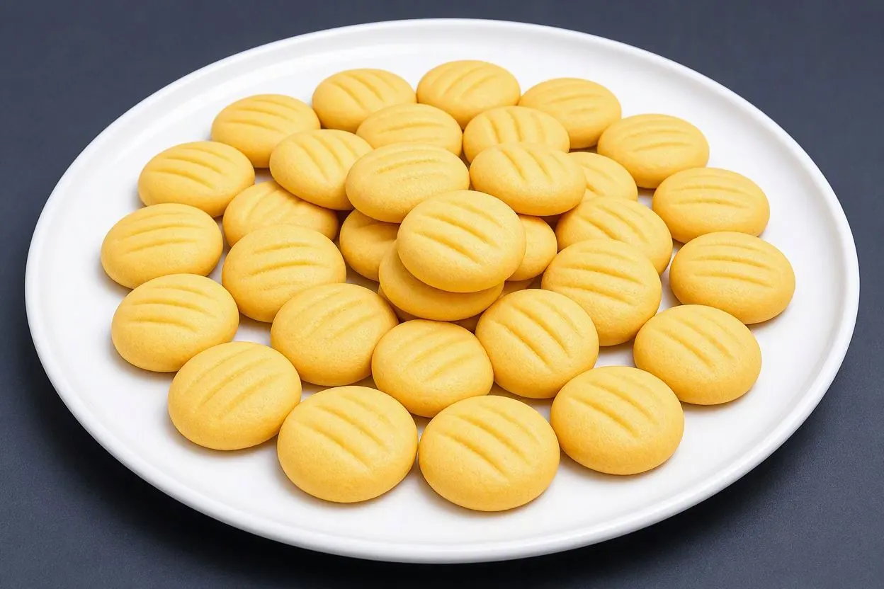 طرز تهیه بیسکویت کره‌ای با؛ بیسکویت کره‌ای نرم و لطیف تهیه شده با سه