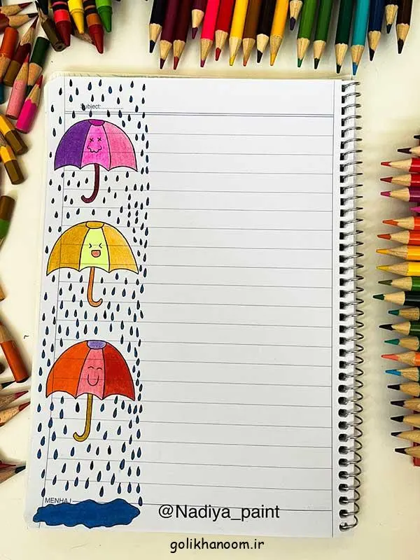 تصویر مرتبط با ایدههای ساده و خلاقانه برای طراحی دور دفتر مشق