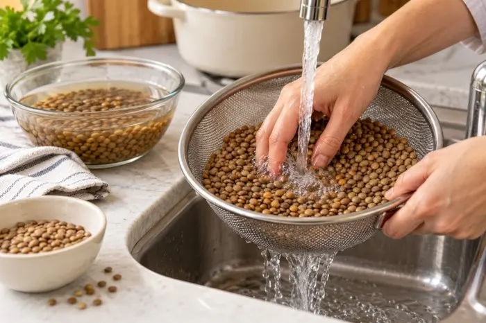 خوراک عدسی سنتی ایرانی با ادویه و رب