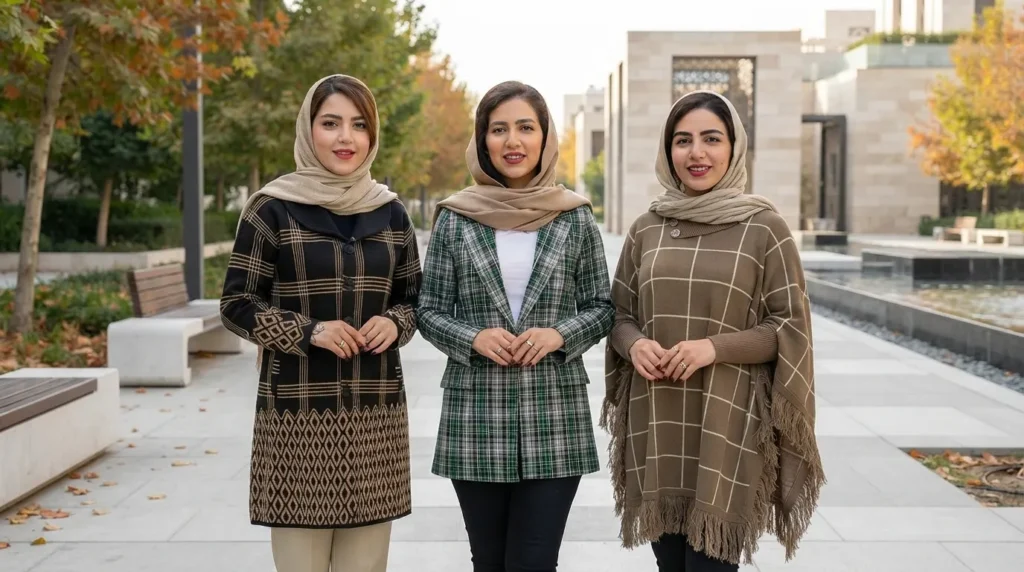 مدل‌های جدید مانتو چهارخونه برای پاییز ۱۴۰۵