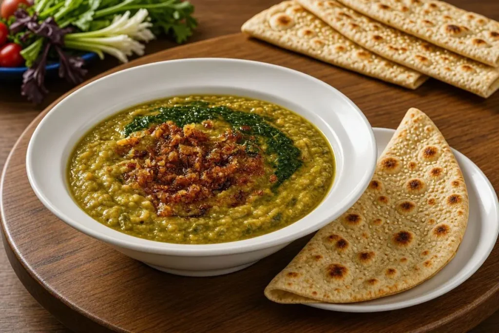 ظرف آش گوشت بوشهری با سبزیجات و گوشت