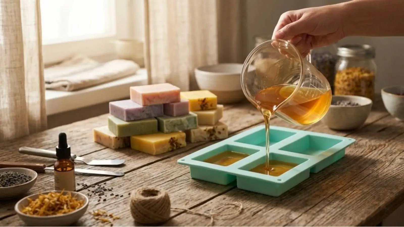 ساخت صابون معطر خانگی؛ تصویری از صابون‌های معطر دست‌ساز با قالب‌ها