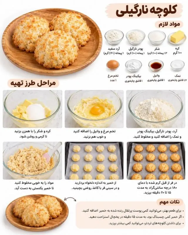 انواع کلوچههای خانگی برای مدرسه کودکان