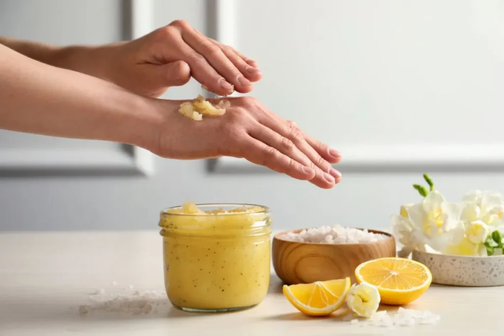 تصویر مرتبط با پولیش بدن چیست و چگونه به نرمی و شفافیت پوست کمک میکند؟