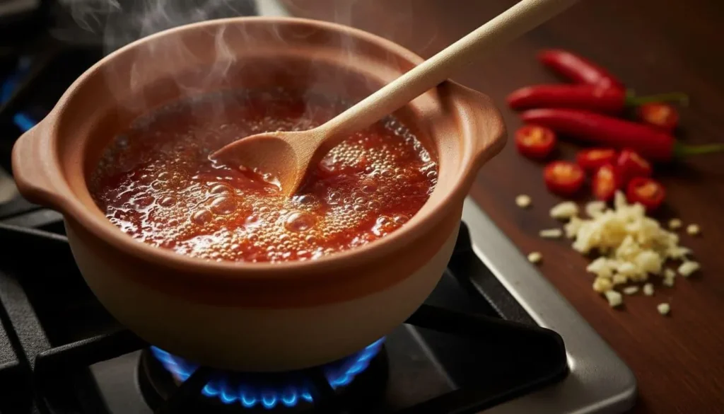 تصویر مرتبط با طرز تهیه سس تند و شیرین تایلندی؛ سسی خوشرنگ و خوشطعم برای مرغ و میگو
