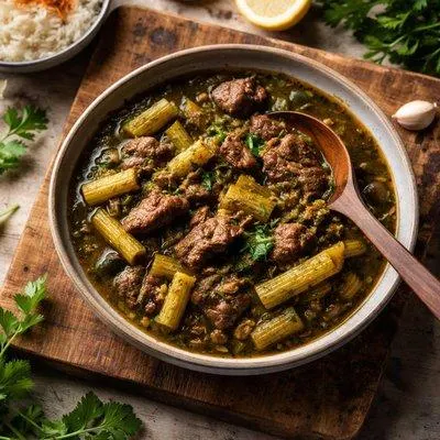 تصویر مرتبط با طرز تهیه خورشت کرفس مجلسی با طعمی بینظیر و عطر دلانگیز