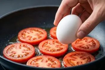 املت سریع و خوشمزه با؛ املت خوشمزه و سریع با گوجه فرنگی و پنیر کشدار