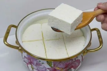 پنیر قالبی پرچرب و خوشمزه با تخم مرغ و ماست