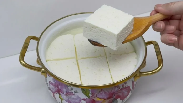 پنیر قالبی پرچرب و خوشمزه تهیه شده با تخم مرغ و ماست در خانه