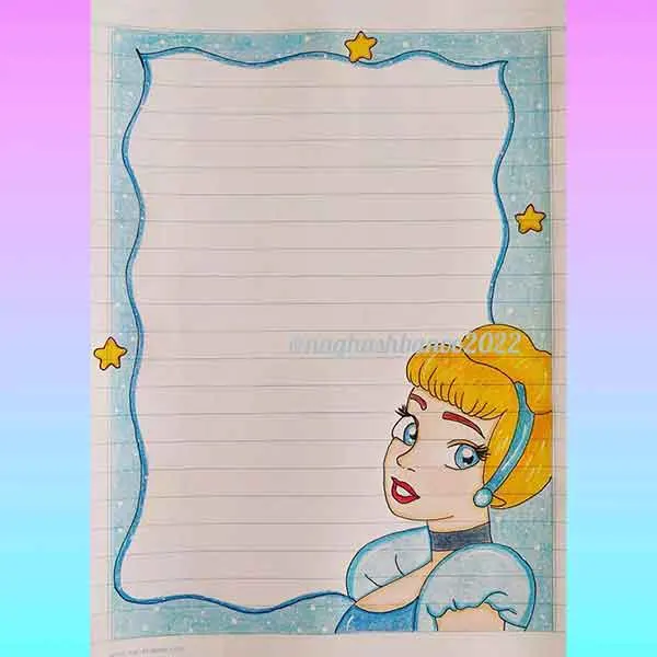 تصویر مرتبط با ایدههای ساده و جذاب برای تزیین دفتر مشق با مداد رنگی