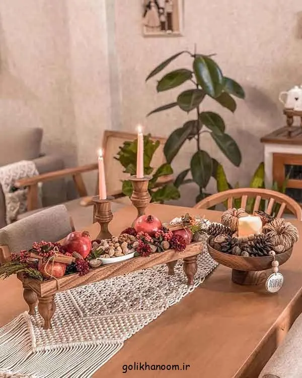 تصویر مرتبط با ایدههای شیک و سنتی برای چیدمان سفره شب یلدا