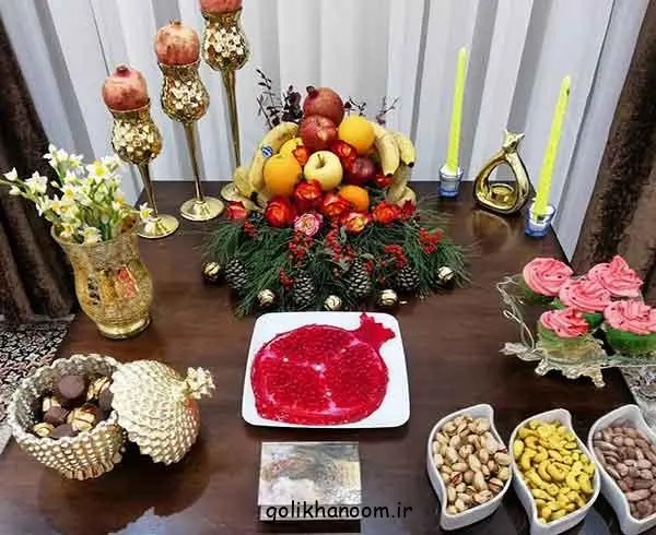 تصویر مرتبط با ایدههای شیک و سنتی برای چیدمان سفره شب یلدا