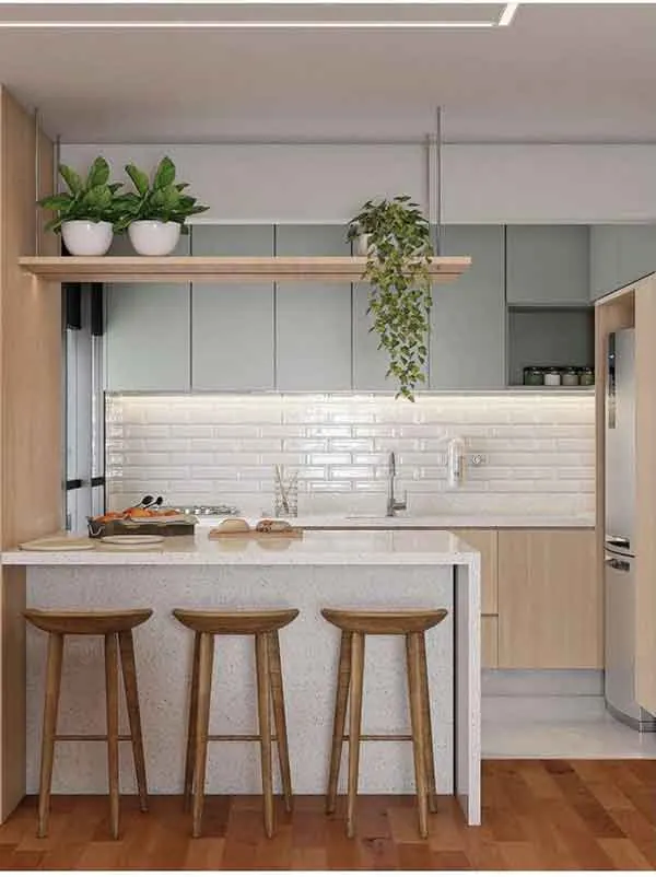 تصویر مرتبط با ۵۵ مدل کابینت جدید و کاربردی برای آشپزخانه کوچک با طراحی بهینه