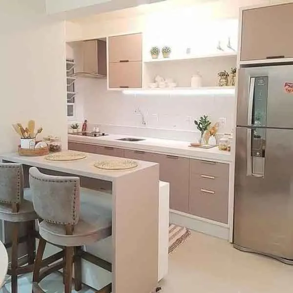 تصویر مرتبط با ۵۵ مدل کابینت جدید و کاربردی برای آشپزخانه کوچک با طراحی بهینه