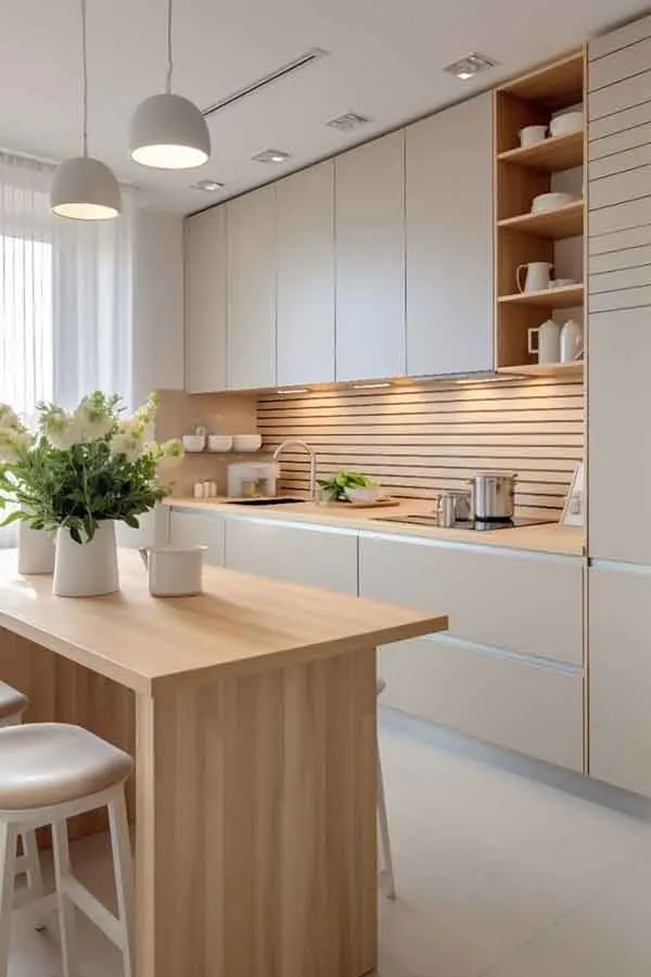 تصویر مرتبط با ۵۵ مدل کابینت جدید و کاربردی برای آشپزخانه کوچک با طراحی بهینه