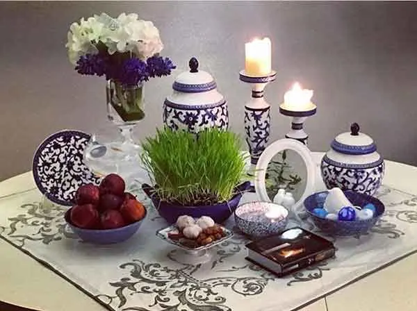 تصویر مرتبط با ۵۳ ایده جذاب برای چیدمان سفره هفت سین با طرحهای متنوع و خاص