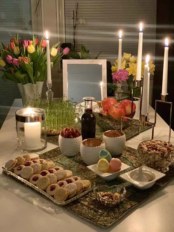 تصویر مرتبط با ۵۳ ایده جذاب برای چیدمان سفره هفت سین با طرحهای متنوع و خاص