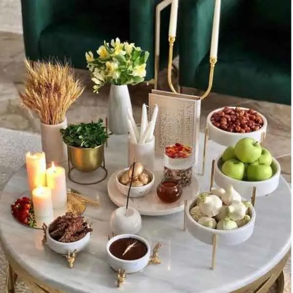 تصویر مرتبط با ۵۳ ایده جذاب برای چیدمان سفره هفت سین با طرحهای متنوع و خاص