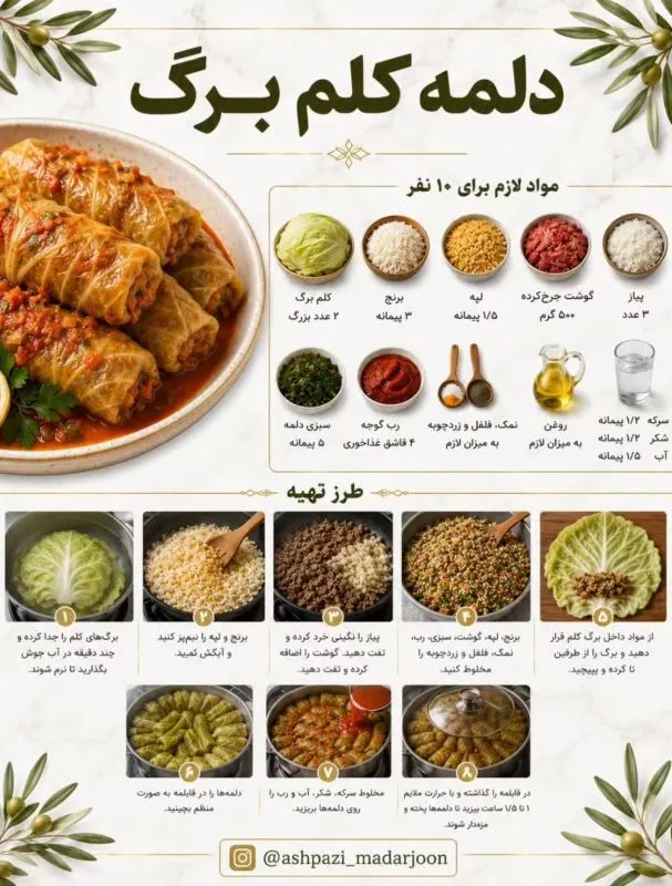 گوجههای پر شده با مواد دلمه