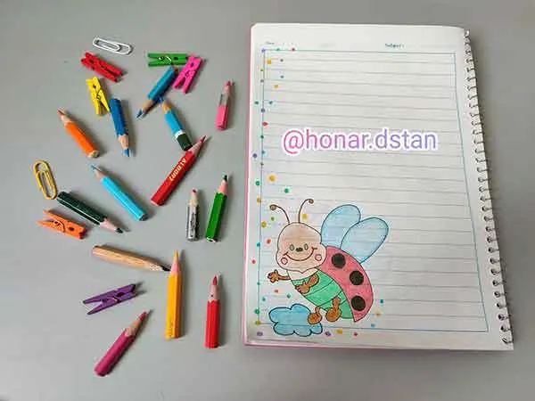 تصویر مرتبط با ایده‌های متنوع برای حاشیه تزیین دفتر مشق با نقاشی دخترانه