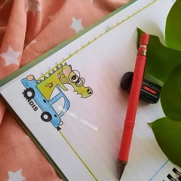 تصویر مرتبط با ایدههای متنوع و جذاب برای حاشیه تزیین دفتر مشق با نقاشی