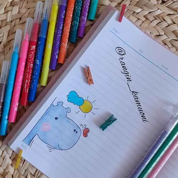 تصویر مرتبط با ایدههای متنوع و جذاب برای حاشیه تزیین دفتر مشق با نقاشی