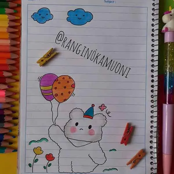 تصویر مرتبط با ایدههای متنوع و جذاب برای حاشیه تزیین دفتر مشق با نقاشی