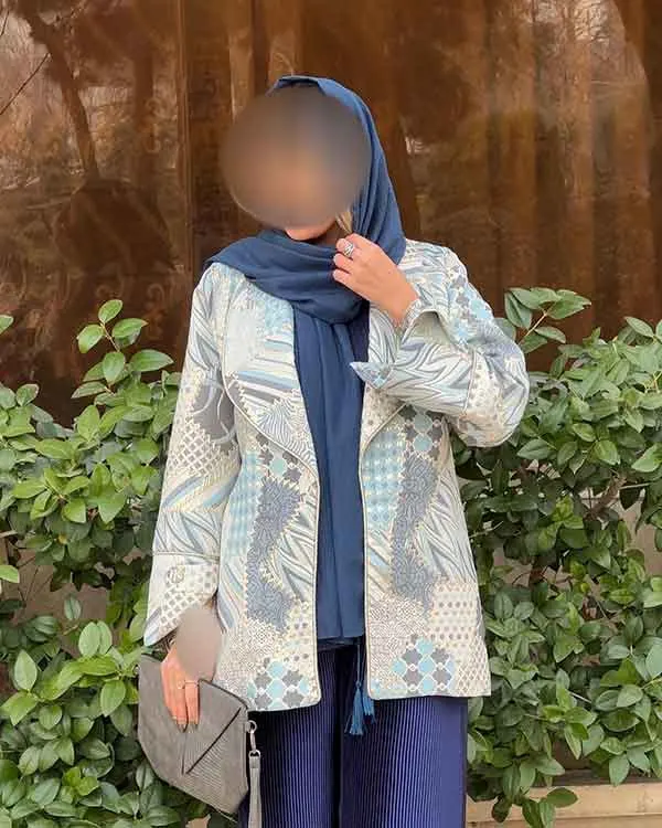 تصویر مرتبط با مدل‌های متنوع و شیک آستین مانتو ژاکارد برای دوخت مانتو عید