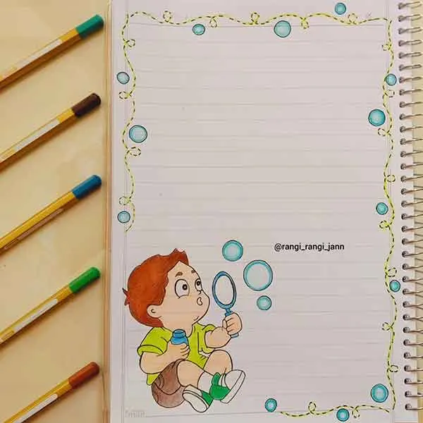 تصویر مرتبط با ایده‌های متنوع نقاشی برای زیر دفتر املا دخترانه و پسرانه