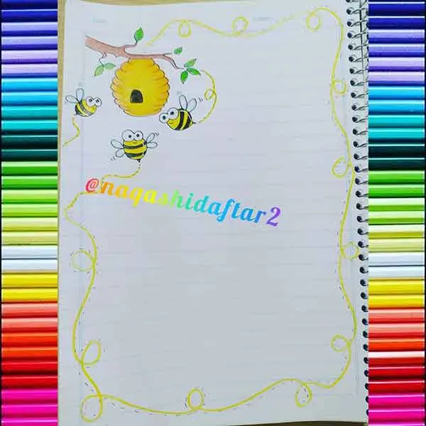 تصویر مرتبط با ایده‌های متنوع نقاشی برای زیر دفتر املا دخترانه و پسرانه