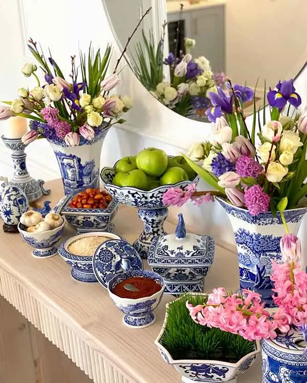 تصویر مرتبط با ایدههای خلاقانه برای مدل سفره هفت سین خاص و زیبا