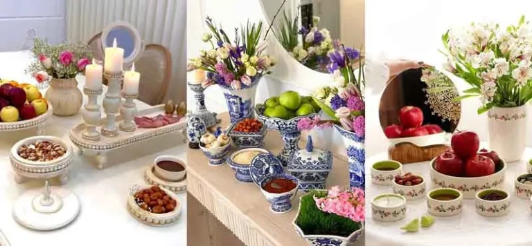 مدل سفره هفت سین خاص و شیک با چیدمان زیبا