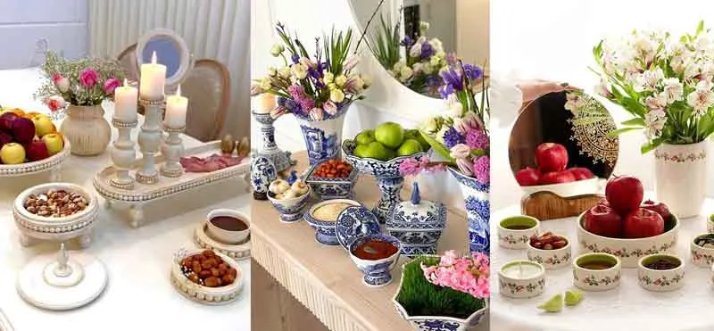 مدل سفره هفت سین خاص و شیک با چیدمان زیبا