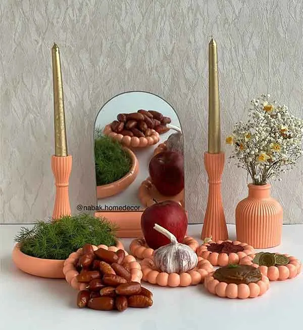 تصویر مرتبط با ایدههای نوین و جذاب برای چیدمان سفره هفت سین