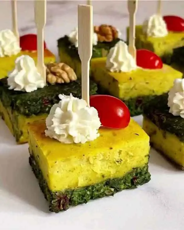تصویر مرتبط با ایدههای متنوع و جذاب تزیین کوکو سبزی برای مجالس و دورهمیها