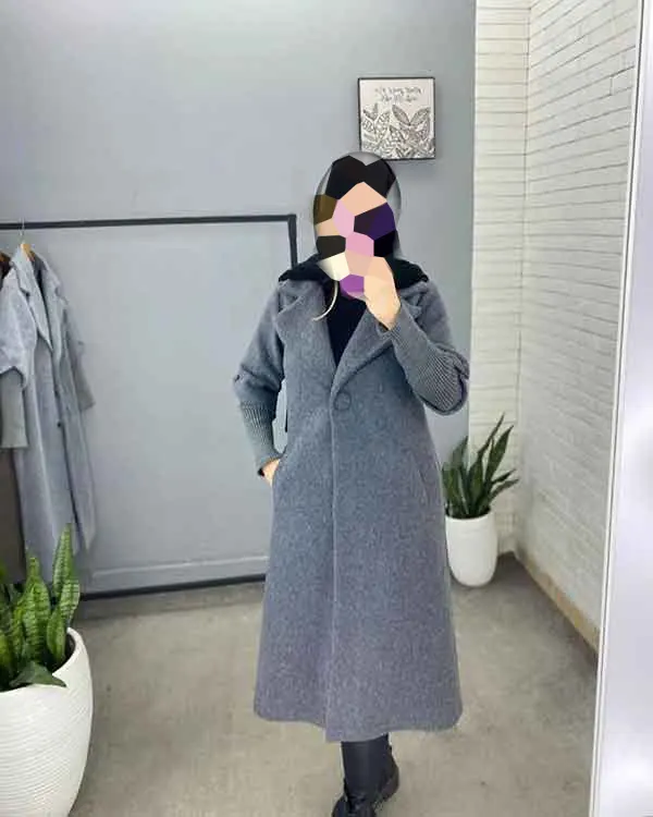 پالتوی پاییزه با پارچه مخمل کبریتی و طراحی شیک