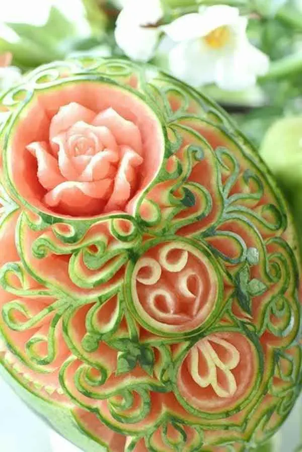 تصویر مرتبط با ایدههای جذاب و جدید تزیین هندوانه برای شب یلدا