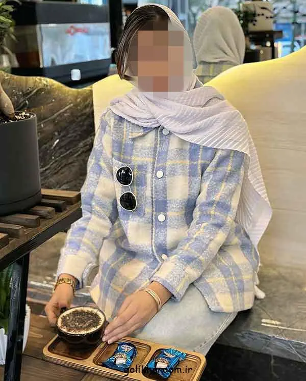 مانتو چهارخونه بلند و اورسایز مناسب استایل کژوال