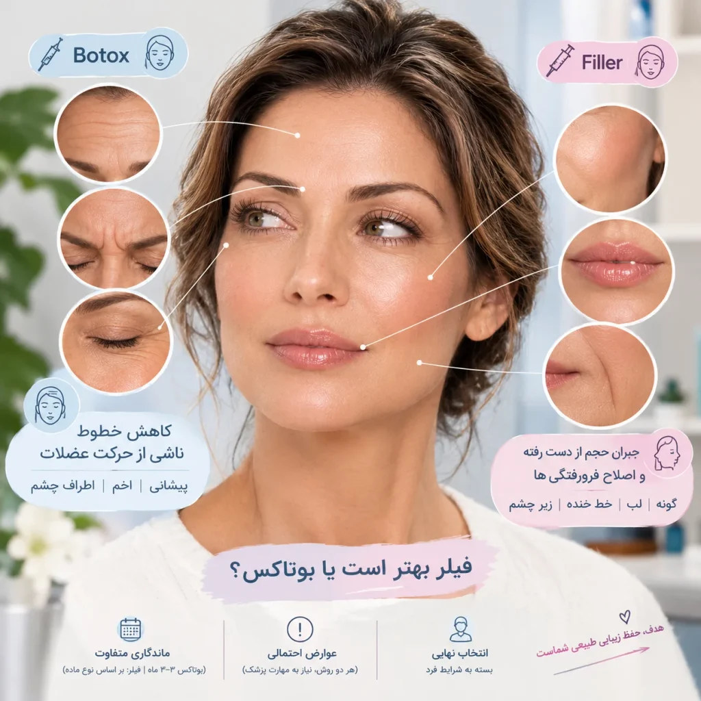بالاخره فیلر بهتر است یا بوتاکس؟