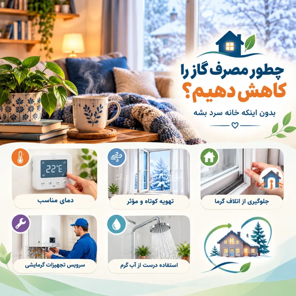 چطور مصرف گاز رو کاهش بدیم، بدون اینکه خانه سرد بشه؟