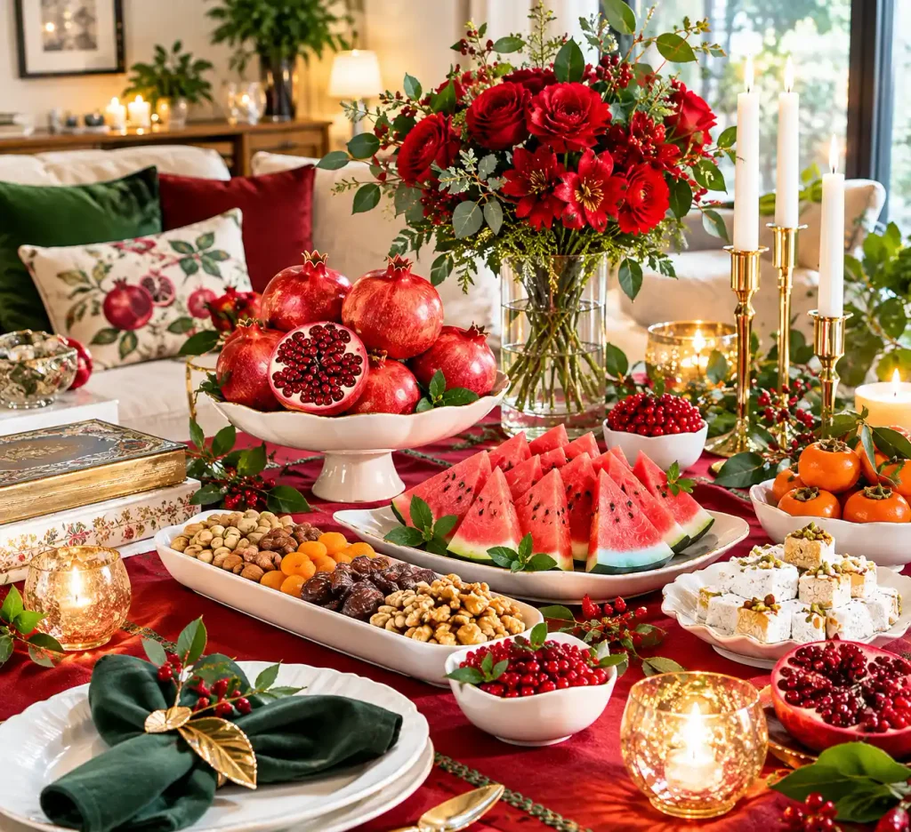 سفره یلدای قرمز و سبز؛ ترکیبی همیشه جذاب